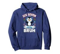 Six Seven Christmas Penguin 6 7 Brush Meme Sudadera con Capucha