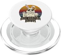 Six Seven Conejo Fumador 6 7 Bruh SixSeven PopSockets PopGrip para MagSafe