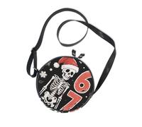 Six Seven Death - Bolso bandolera pequeño para mujer, a la moda, con correa ajustable, color negro, para ir de compras
