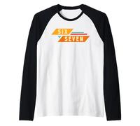 Six Seven Divertido Meme Viral 6 7 Gen Alpha Slang Camiseta Manga Raglan