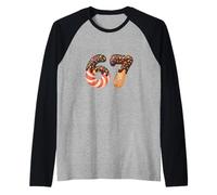 Six Seven Donut Chocolate Delicioso Alimento Sprinkles Verano Niños Camiseta Manga Raglan