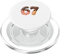 Six Seven Donut Chocolate Delicioso Alimento Sprinkles Verano Niños PopSockets PopGrip para MagSafe