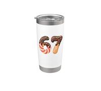 Six Seven Donut Chocolate Delicioso Alimento Sprinkles Verano Niños Vaso térmico de acero inoxidable de doble pared