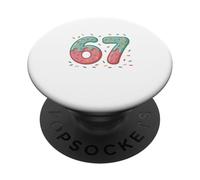 Six Seven Donut Sprinkles Fun Delicioso Verano Primavera Niños Niños PopSockets PopGrip Adhesivo
