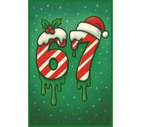 Six Seven Drippy Christmas Sketchbook: “Christmas Candy Cane Graffiti Notebook • 120 Blank Pages • 6x9 Drawing Pad with Drippy Holiday 67 Design • Perfect Gift for Teens & Artists”