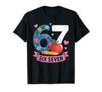 Six Seven Floral Six Seven Aula Profesor Secundaria Camiseta