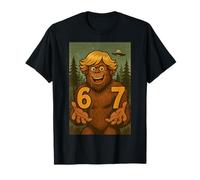 Six Seven Funny Bigfoot Sasquatch UFO 67 Viral Meme Niños Camiseta
