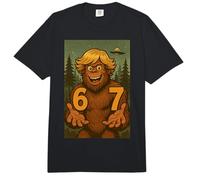 Six Seven Funny Bigfoot Sasquatch UFO 67 Viral Meme Niños Comfort Colors Adult Heavyweight T-Shirt