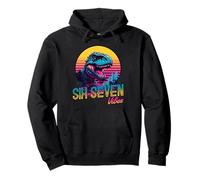 Six Seven Funny Dinosaur 6-7 Gen Alpha Meme Slang 6 7 Trend Sudadera con Capucha