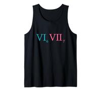 Six Seven Funny Meme 6 7 Roman Letters Kids Gen Alpha Camiseta sin Mangas