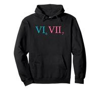 Six Seven Funny Meme 6 7 Roman Letters Kids Gen Alpha Sudadera con Capucha