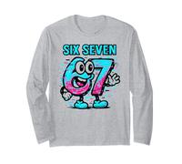 Six Seven Glitch Mascot - Divertido 67 Meme Manga Larga