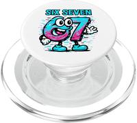 Six Seven Glitch Mascot - Divertido 67 Meme PopSockets PopGrip para MagSafe
