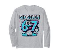 Six Seven Glitch Mascot - Divertido Italiano Brainrot 67 Meme Manga Larga