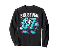 Six Seven Glitch Mascot - Divertido Italiano Brainrot 67 Meme Sudadera