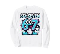 Six Seven Glitch Mascot - Divertido Italiano Brainrot 67 Meme Sudadera