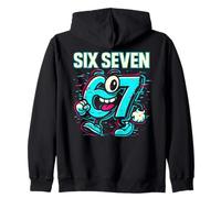 Six Seven Glitch Mascot - Divertido Italiano Brainrot 67 Meme Sudadera con Capucha