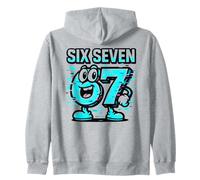 Six Seven Glitch Mascot - Divertido Italiano Brainrot 67 Meme Sudadera con Capucha