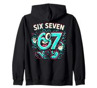Six Seven Glitch Mascot - Divertido Italiano Brainrot 67 Meme Sudadera con Capucha