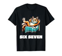 Six Seven Lazy Funny Cat 67 Gen Alpha Meme 6 7 Trending Meme Camiseta