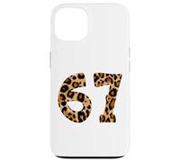 Six Seven Meme 6-7 Number, Gen Alpha Z 67 Leopard Print Carcasa para iPhone 13