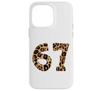 Six Seven Meme 6-7 Number, Gen Alpha Z 67 Leopard Print Carcasa para iPhone 14 Pro MAX