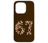 Six Seven Meme 6-7 Number, Gen Alpha Z 67 Leopard Print Carcasa para iPhone 15 Pro
