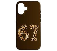 Six Seven Meme 6-7 Number, Gen Alpha Z 67 Leopard Print Carcasa para iPhone 16