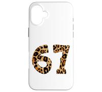 Six Seven Meme 6-7 Number, Gen Alpha Z 67 Leopard Print Carcasa para iPhone 16 Plus