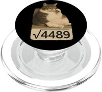 Six Seven Meme Cat Raíz Cuadrada del número de Tendencia de Internet 4489 PopSockets PopGrip para MagSafe
