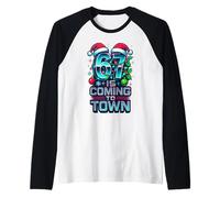 Six Seven Meme Christmas 67 está llegando a la Ciudad Chicos Chicas Camiseta Manga Raglan