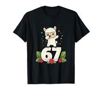 Six Seven Meme Dabbing Baby Alpaca 67 Funny Gen Z Alpha Camiseta