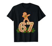 Six Seven Meme Dabbing Christmas Gingerbread Man 67 Gen Z Camiseta