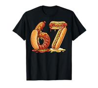 Six Seven Meme Funny 67 Número Italiano Brainrot Hot Dog Camiseta