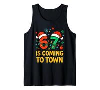 Six Seven Meme Funny Christmas Matching 67 está llegando a la Ciudad Camiseta sin Mangas