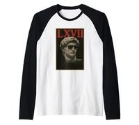 Six Seven Meme LXVII Estatua Romana Viral Internet Tendencia 6 7 Camiseta Manga Raglan