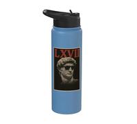 Six Seven Meme LXVII Estatua romana Viral Internet Tendencia 6 7 Stainless Steel Insulated Water Bottle