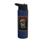 Six Seven Meme LXVII Estatua romana Viral Internet Tendencia 6 7 Stainless Steel Insulated Water Bottle