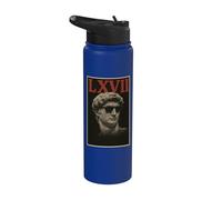 Six Seven Meme LXVII Estatua romana Viral Internet Tendencia 6 7 Stainless Steel Insulated Water Bottle