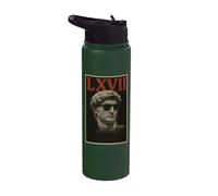 Six Seven Meme LXVII Estatua romana Viral Internet Tendencia 6 7 Stainless Steel Insulated Water Bottle