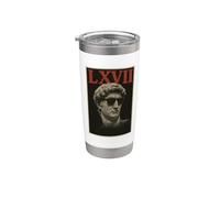 Six Seven Meme LXVII Estatua romana Viral Internet Tendencia 6 7 Vaso térmico de acero inoxidable de doble pared