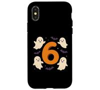 Six Seven Meme Number 6 Cute Ghosts Disfraz de Halloween Carcasa para iPhone X/XS
