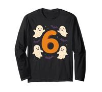 Six Seven Meme Number 6 Cute Ghosts Disfraz de Halloween Manga Larga