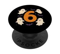 Six Seven Meme Number 6 Cute Ghosts Disfraz de Halloween PopSockets PopGrip Adhesivo