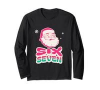 Six Seven Retro Santa Funny Gen Alpha 67 Christmas Xmas 2025 Manga Larga
