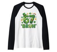 Six Seven St Patricks Day 67 6 7 Lucky Leprechaun Hombres Mujeres Camiseta Manga Raglan
