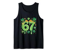 Six Seven St Patricks Day 67 6 7 Lucky Leprechaun Hombres Mujeres Camiseta sin Mangas