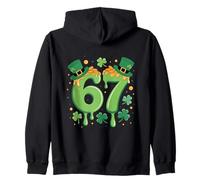 Six Seven St Patricks Day 67 6 7 Lucky Leprechaun Hombres Mujeres Sudadera con Capucha
