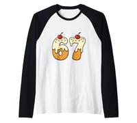 Six Seven Vanilla Ice Cream Cono 6 7 Internet Meme Camiseta Manga Raglan