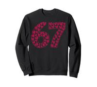 Six Seven Viral Sketch Heart 67 Cute Valentine School Sudadera